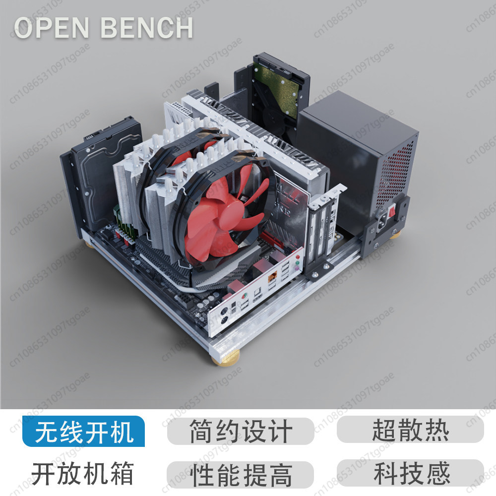 โครงเคสคอมพิวเตอร์แบบเปิดโล่งท - Aluminum Open Frame Test Bench Water Cooling บทวิจารณ์และราคา